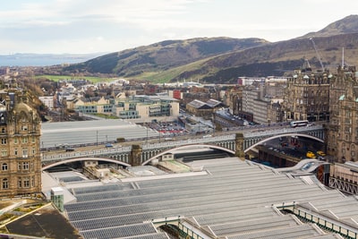 An aerial view urban building during the day
